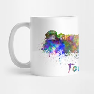 Toulouse skyline in watercolor Mug